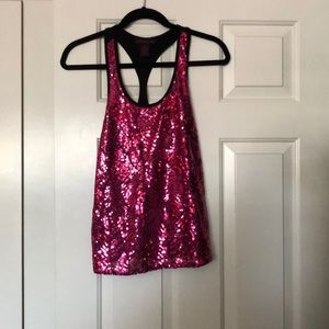 Hot Pink Sequin Tank